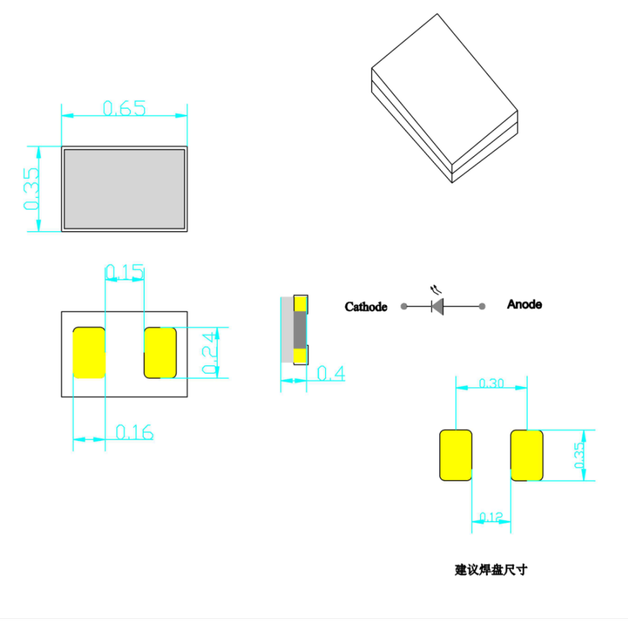 0201冷白led灯珠，0201冰蓝光led灯珠厂家台宏光电