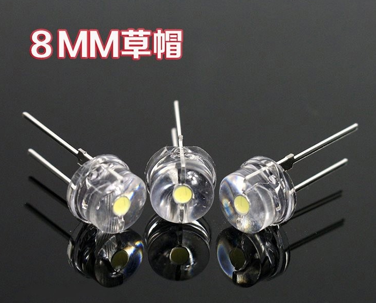 8mm草帽led灯珠参数，8mm红蓝双色发光二极管价格？