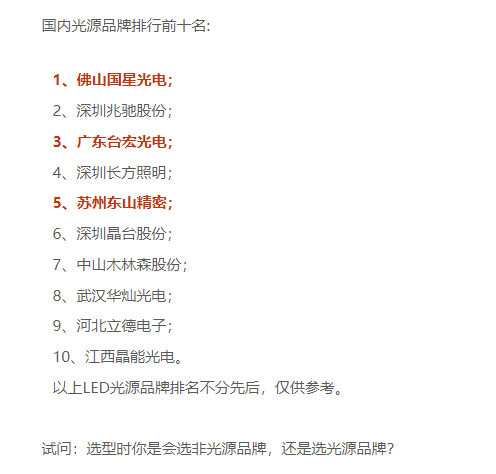 灯珠教授 : led灯珠哪个品牌质量好？LED灯珠质量好的品牌有哪些？