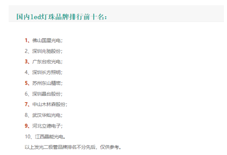 led灯珠品牌，十大led灯珠品牌怎么选啊？