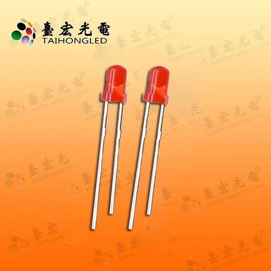 3mm红光led插件灯珠，3mm灯珠led发光二极管