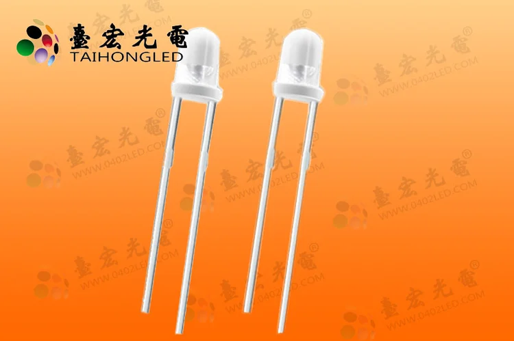 led紫光灯珠，直插式F3mm led紫光灯珠 白光紫光圆头透明插件灯珠